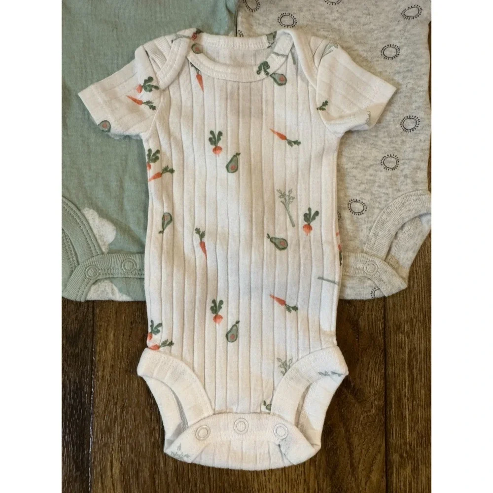 Carter's Baby Boy Unisex Preemie Bodysuits‎ Tee Shirts Clothes Lot Reborn Doll
